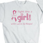 I Fight Like A Girl - Breast Cancer Awareness Personalized Sweatshirt